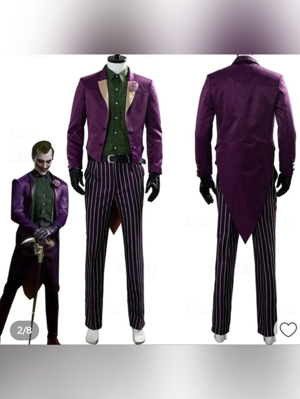 Adult Joker Cosplay Costume Set Size L